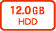 12.0GB HDD